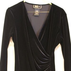 VELVET ASYMETRICAL DRAPE TOP